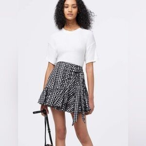 Rebecca Minkoff Black and White Ruffle Skirt